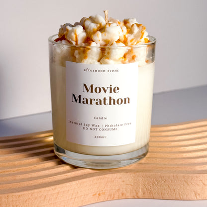 Movie Marathon Candle.