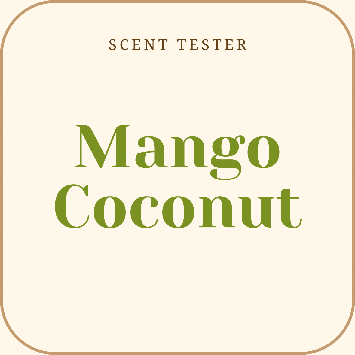 Mango Coconut Scent Tester.